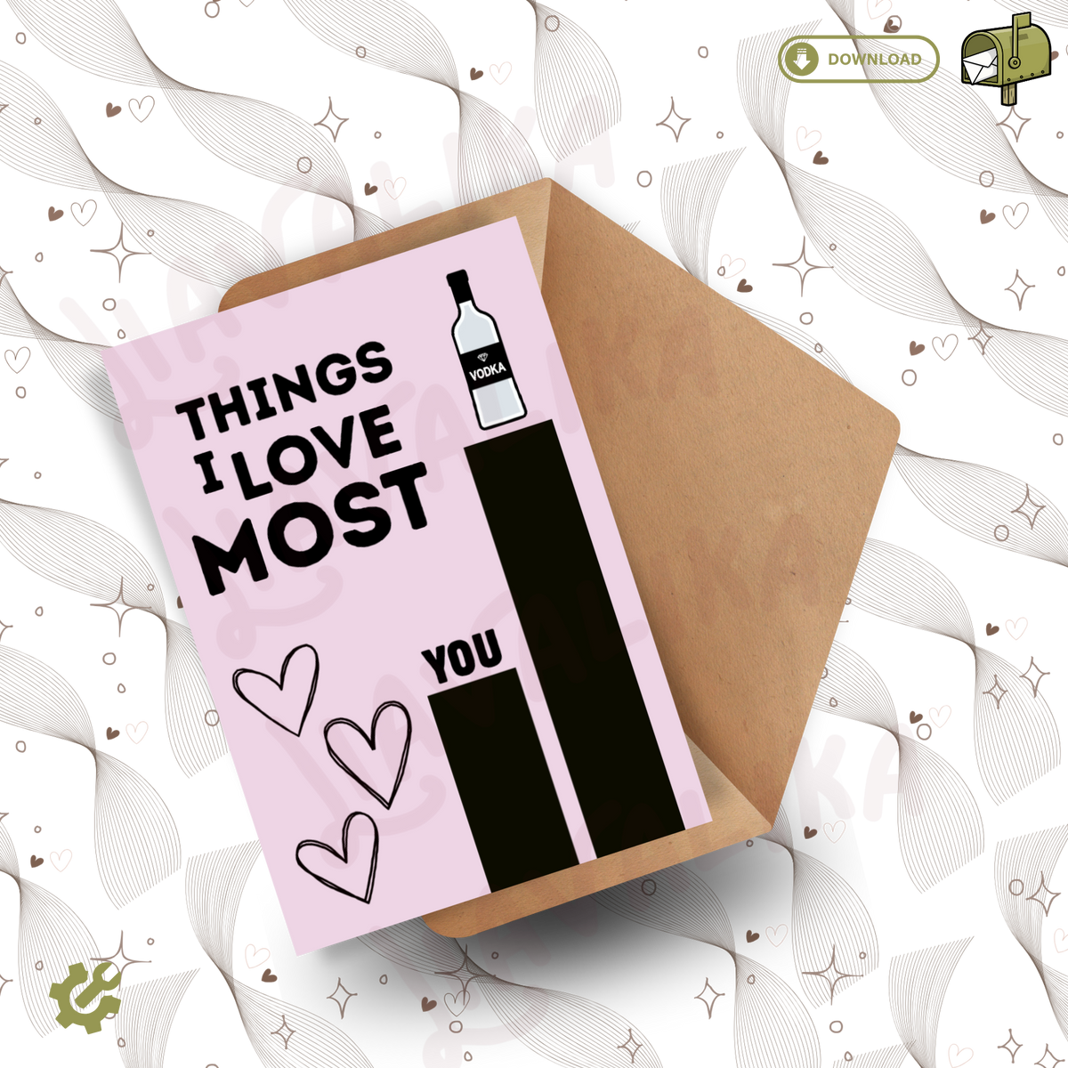 Things I love most  | Greeting card