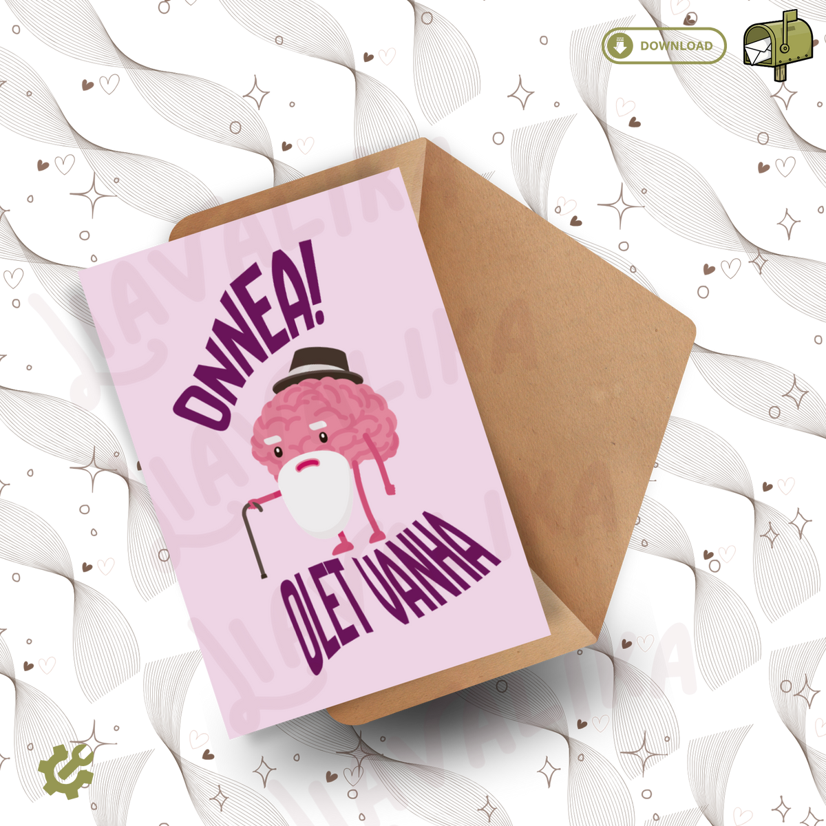 Congrats you're old / Onnea olet vanha | Greeting card