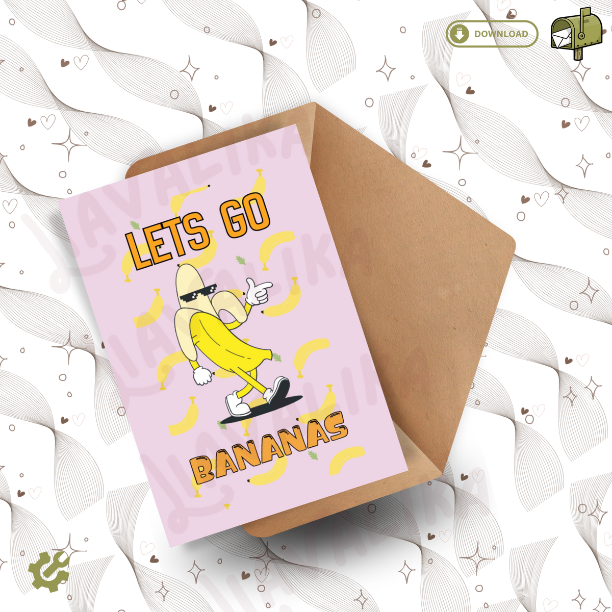 Let's go bananas | Greeting card