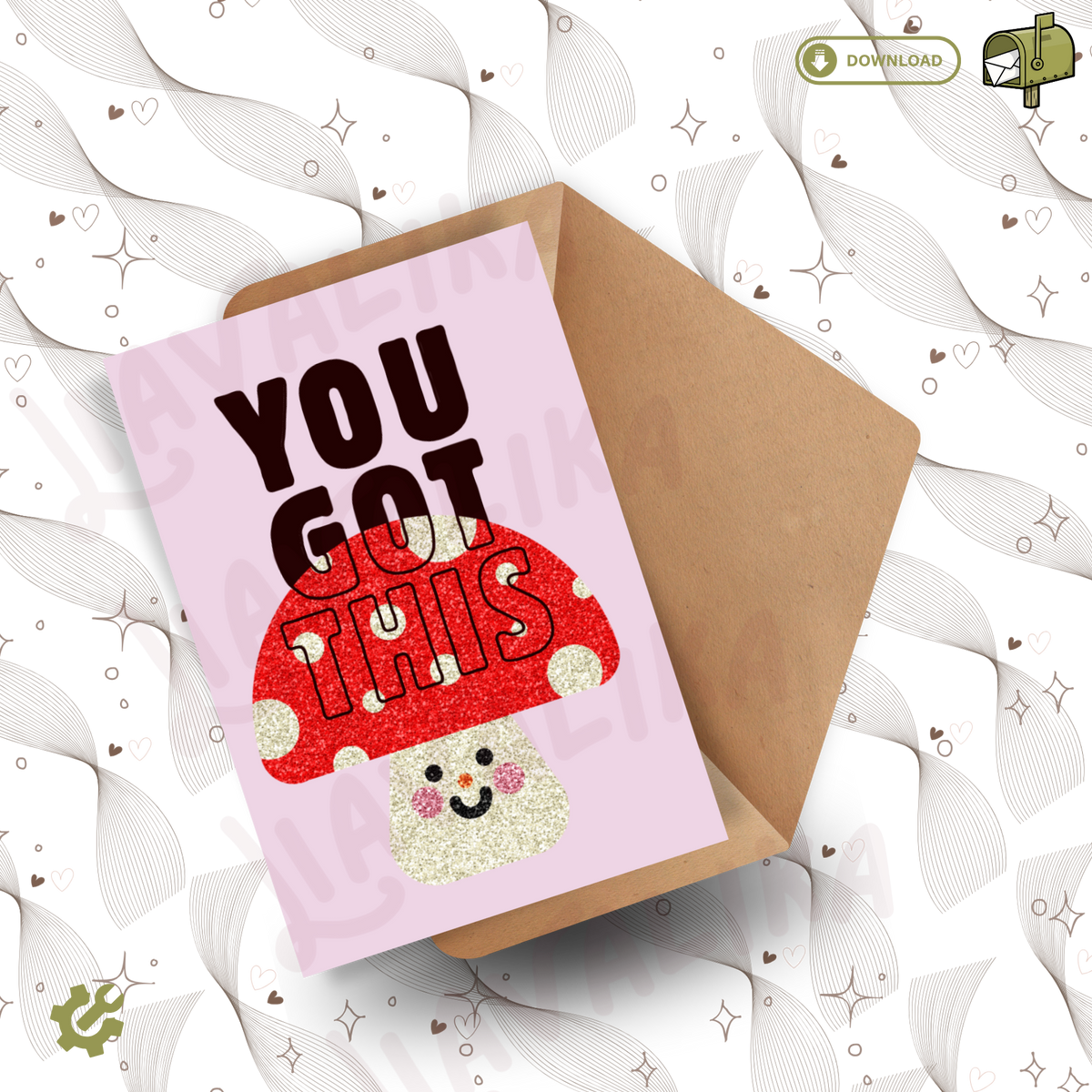 You got this | mushroom illustration | Greeting card